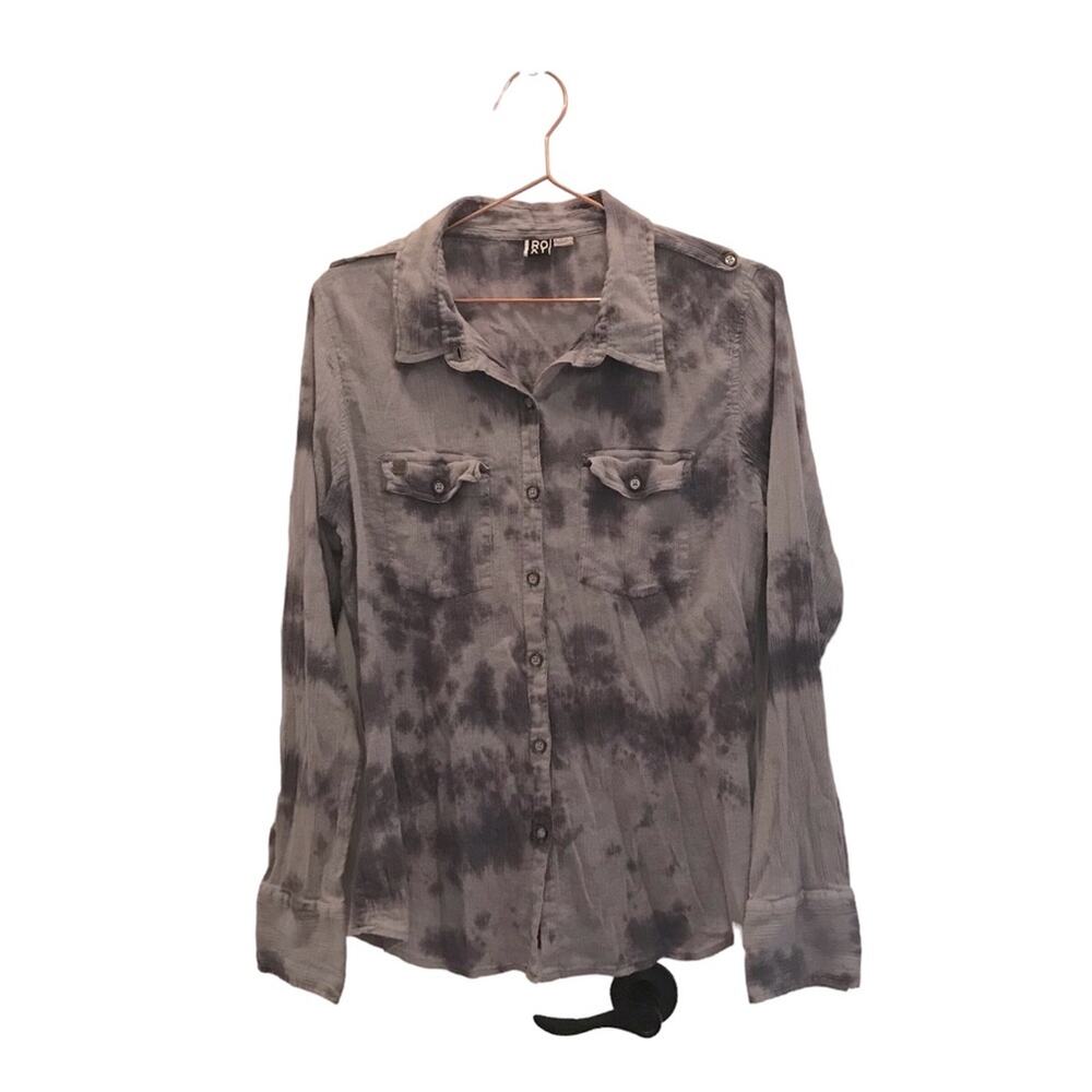 Roxy Tie Dye Long Sleeved Button Up Shirt - XL